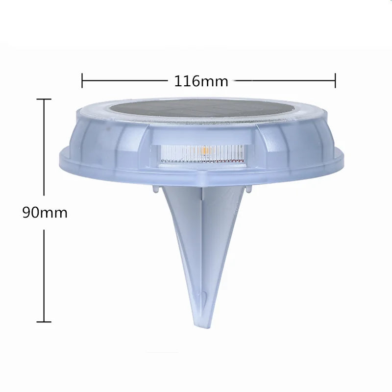 Premium Outdoor Waterproof LED Solar Lawn Lights - Elegant Buried Street Lamps for Gardens and Villas in Warm White