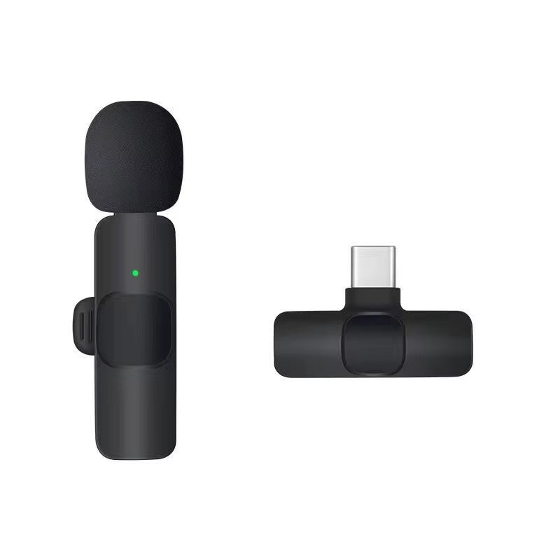 KEKAXI Portable Wireless Lapel Microphones C-Black