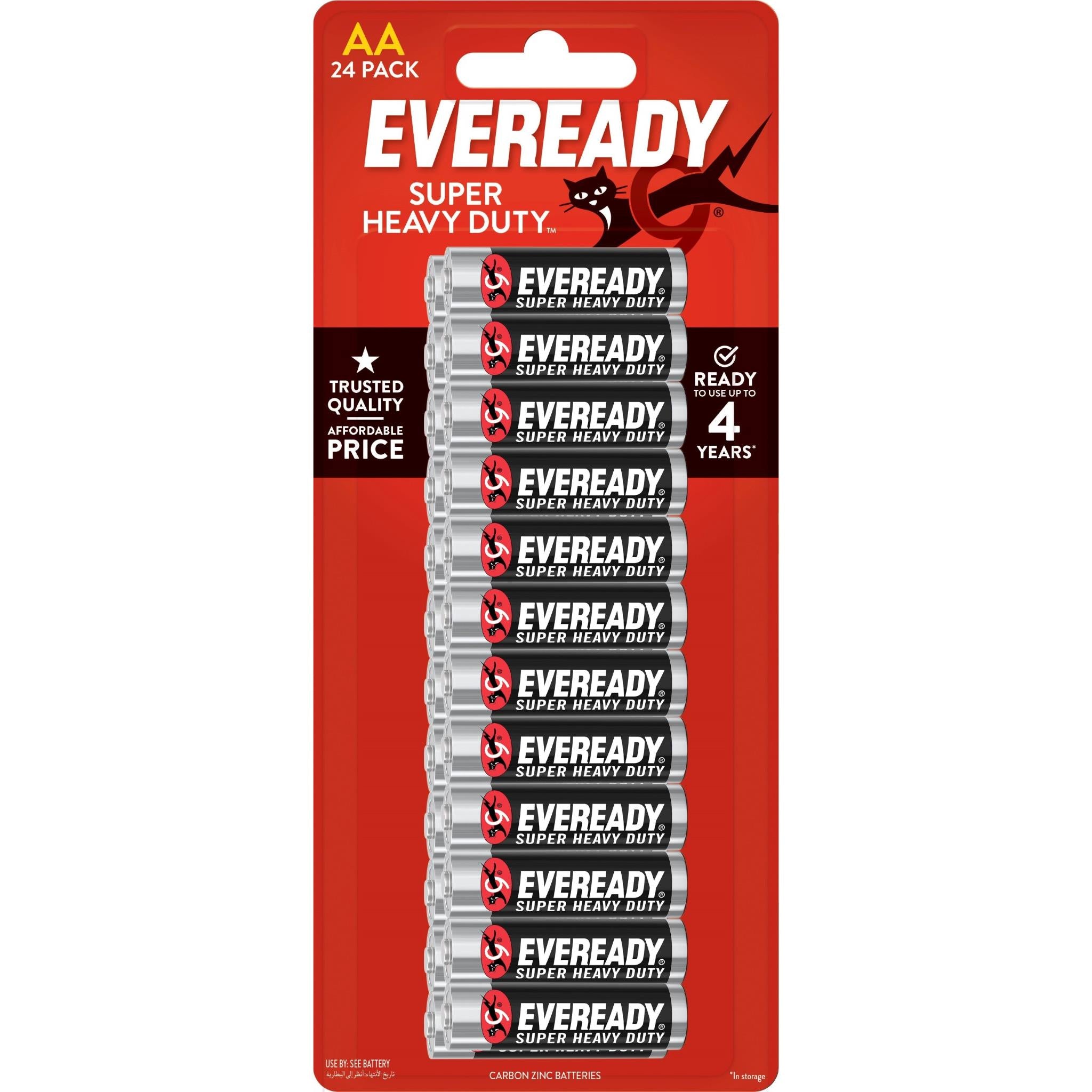 Eveready Super Heavy Duty AA Batteries (24 Pack)