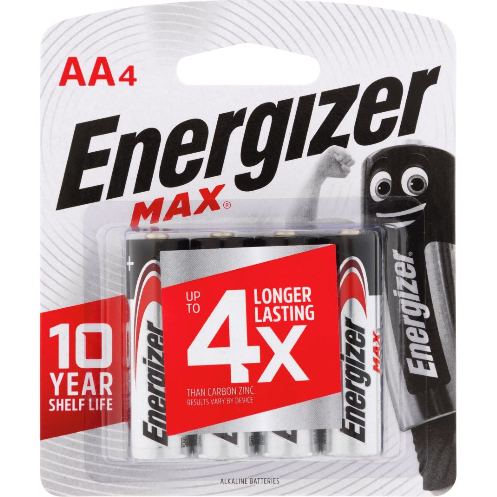 Energizer Max AA Battery (4 Pack)