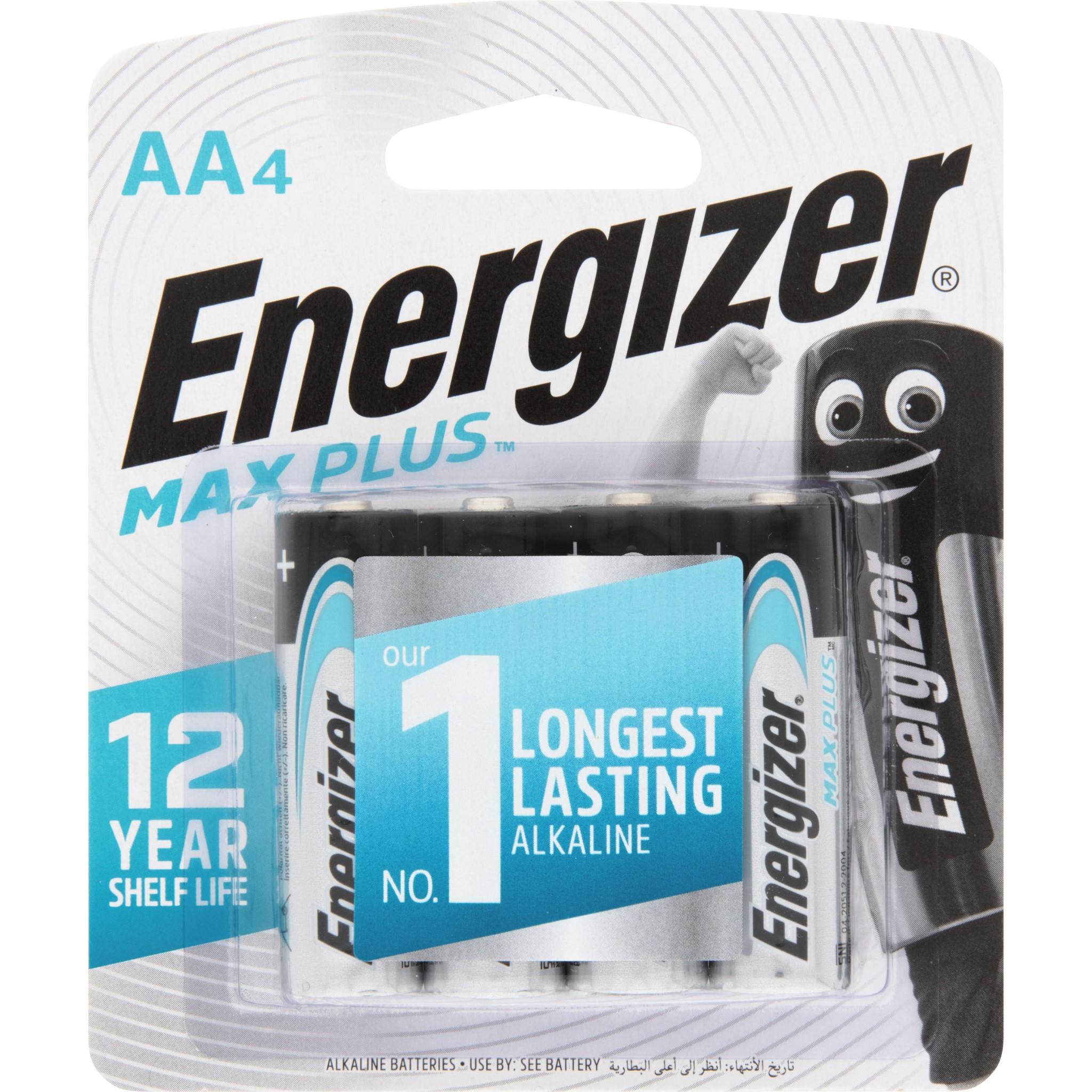 Energizer Max Plus AA Batteries (4 Pack)