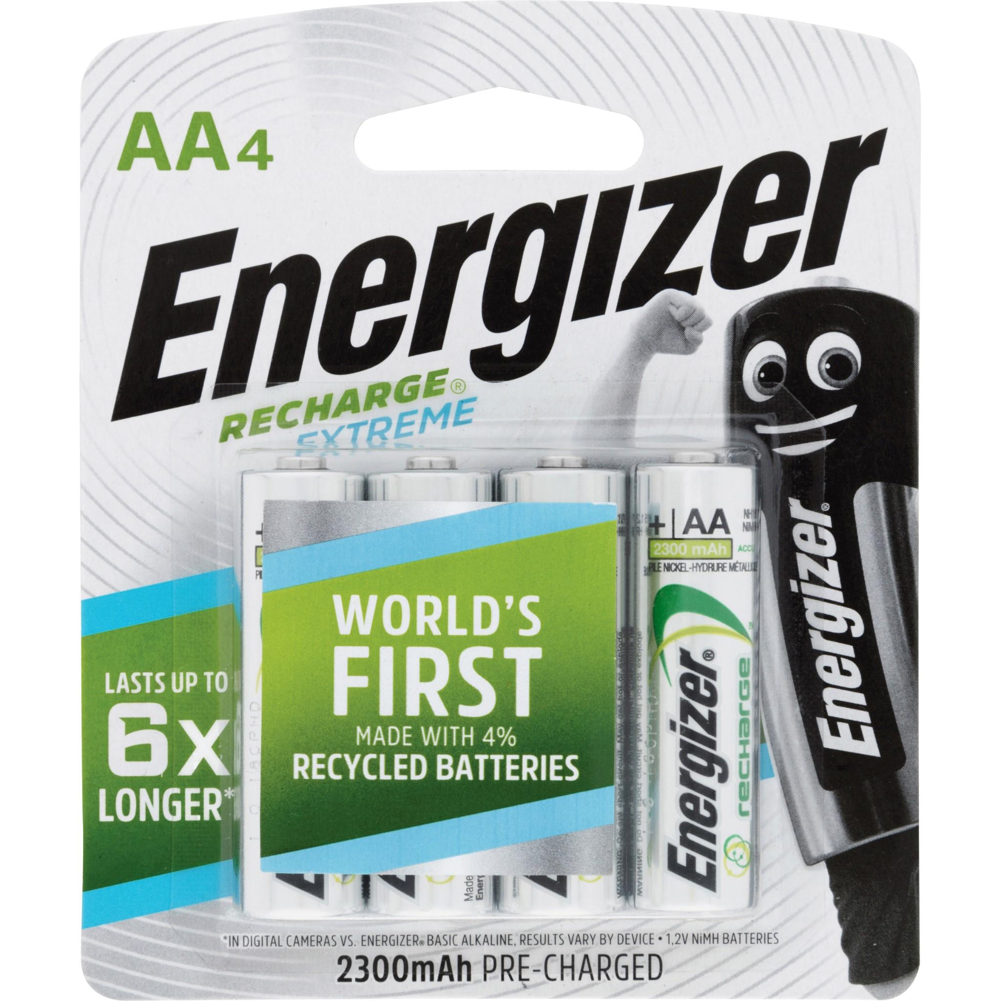 Energizer Rechargeable AA Battery 2300 mAh (4 Pack)