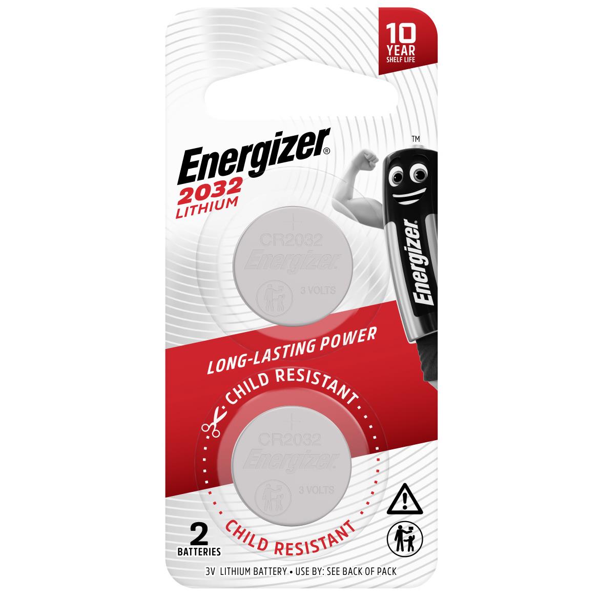 Energizer Lithium 2032 Coin Battery (2 Pack)