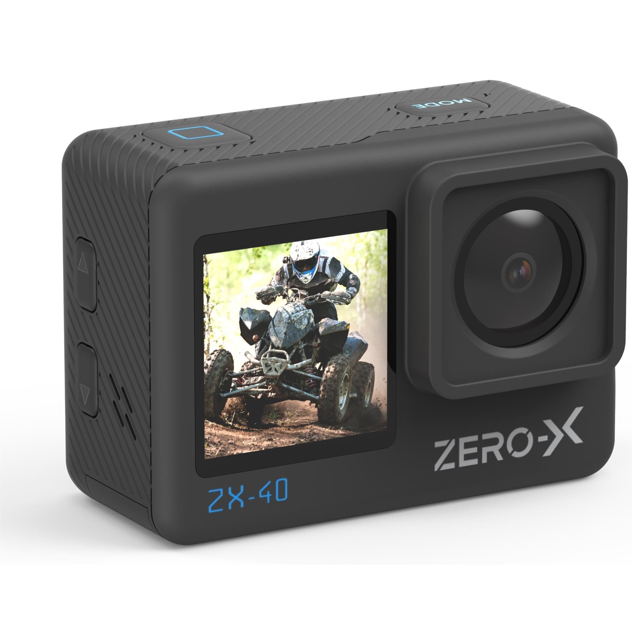Zero-X ZX-40 4K UHD Action Camera with Dual Display & Wi-Fi