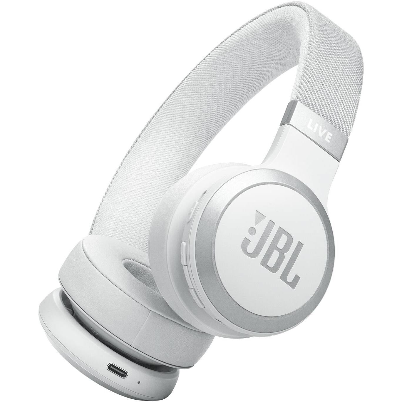 JBL Live 670 Wireless On-Hear Headphones with True Adaptive NC (White)