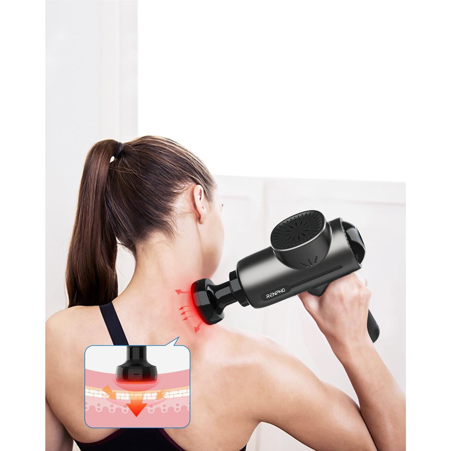 RENPHO R3 Massage Gun with Heat, Percussion Muscle Mini