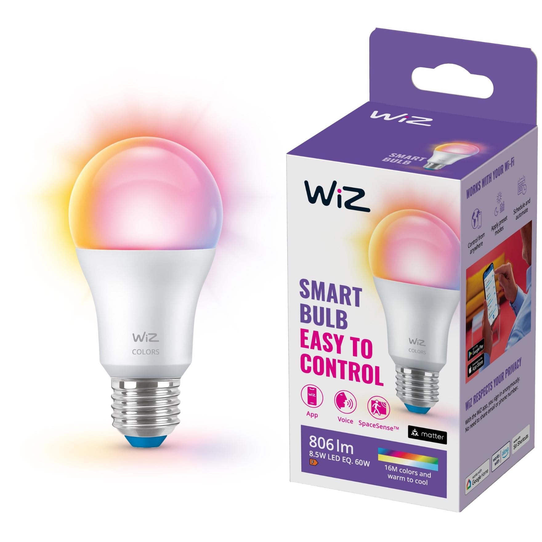 WiZ Colour A60 E27 Smart Bulb [Gen 2]