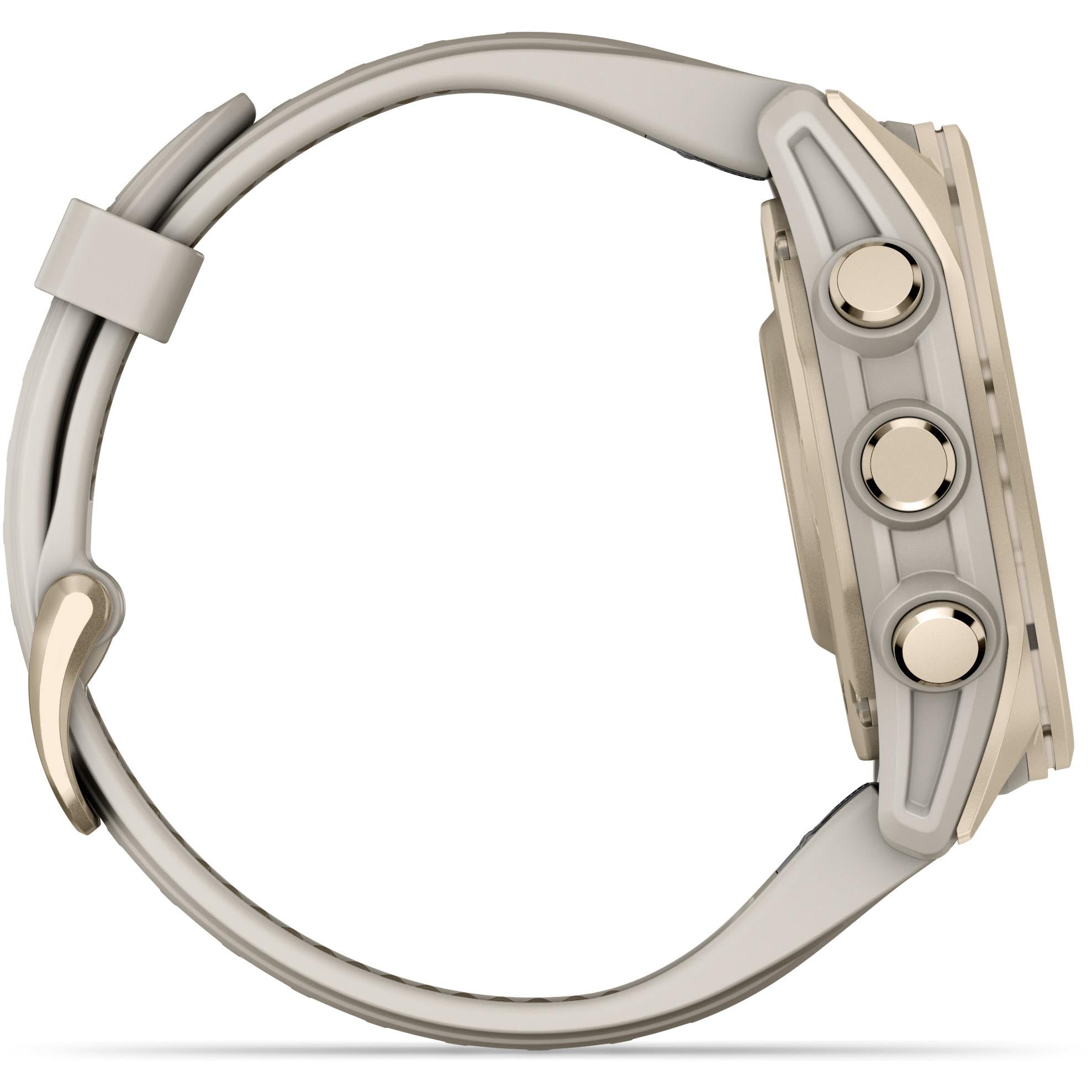 Garmin fenix 8 43mm AMOLED Saphire Edition, Soft Gold with Fog Grey/Dark Sandstone Band