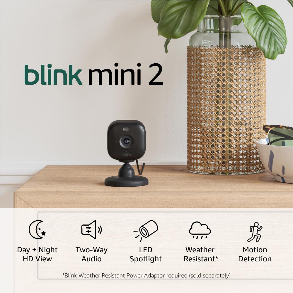 Blink Mini 2 Wired Smart Security Camera (Black)