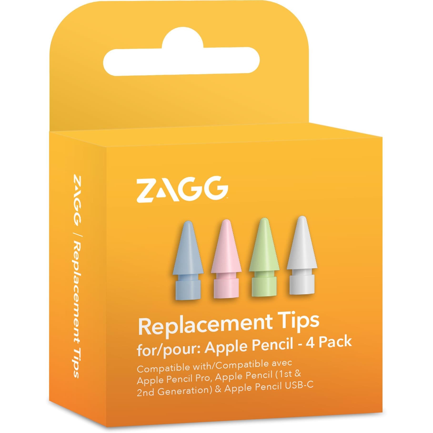 Zagg Apple Pencil Replacement Tips [4 Pack] (Pastel)