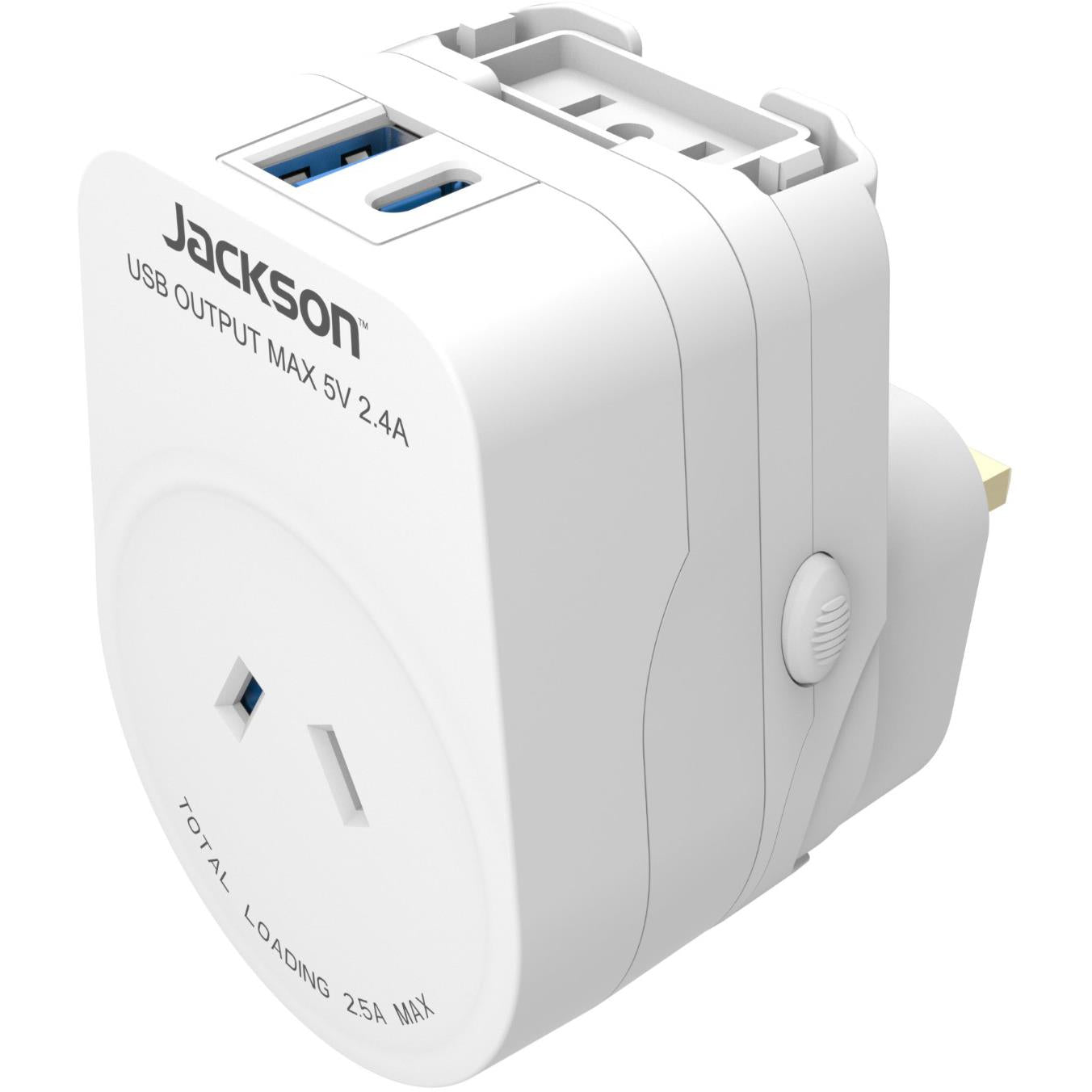 Jackson Outbound Universal Travel Adapter with USB-C/USB-A