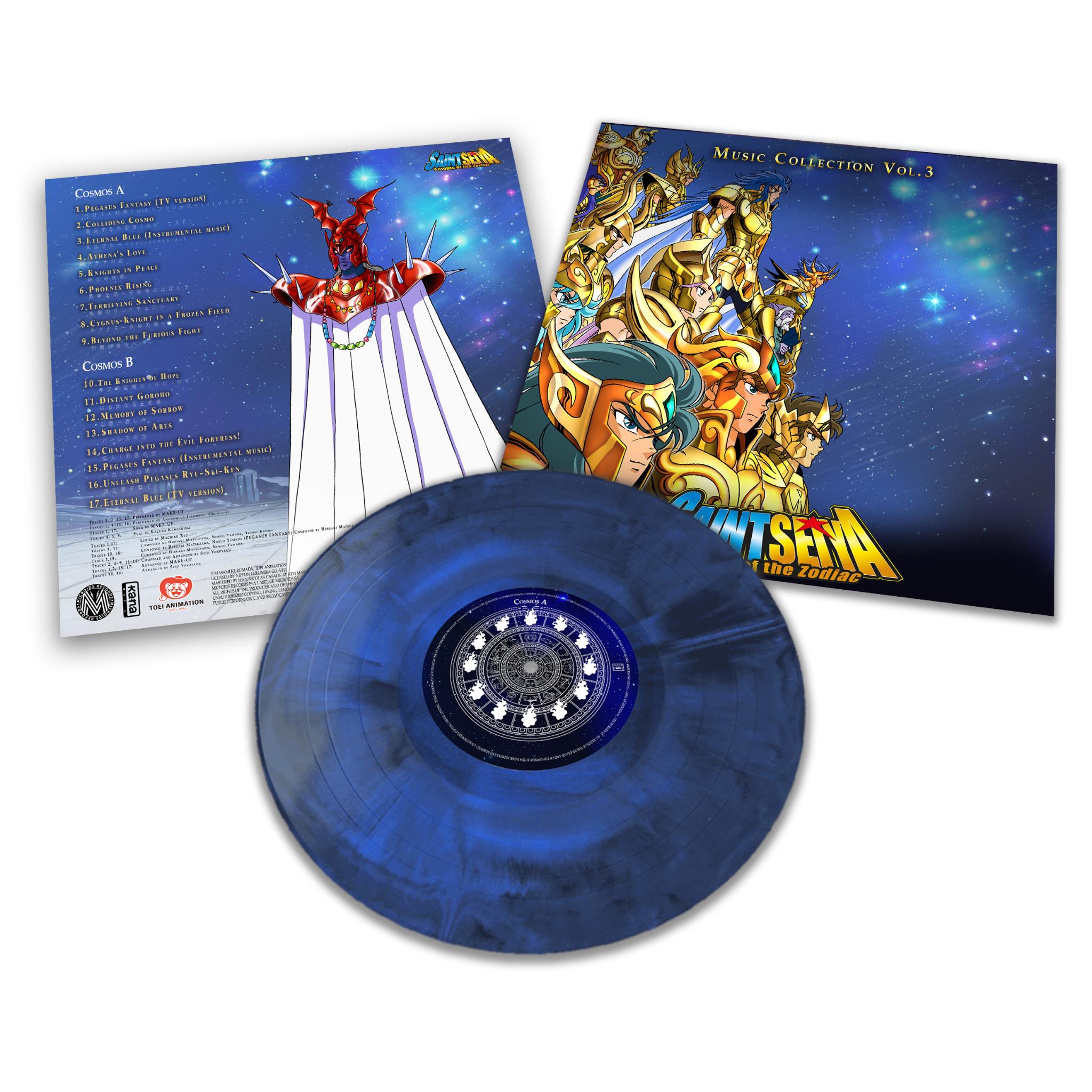 Saint Seiya: Music Collection Vol. 3 (Blue Marble Coloured Vinyl) - By: Hiroaki Matsuzawa, Nobuo Yamada & Yohgo Kohno