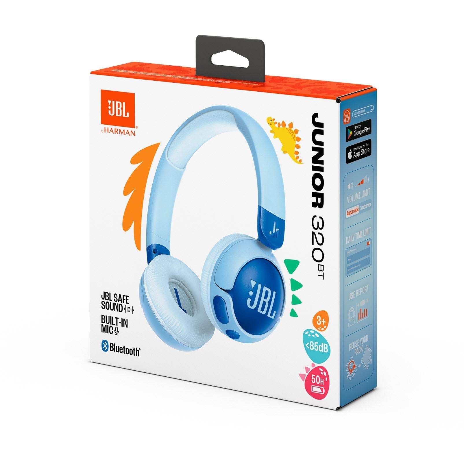 JBL JR320BT Wireless On-Ear Kids Headphones (Blue)
