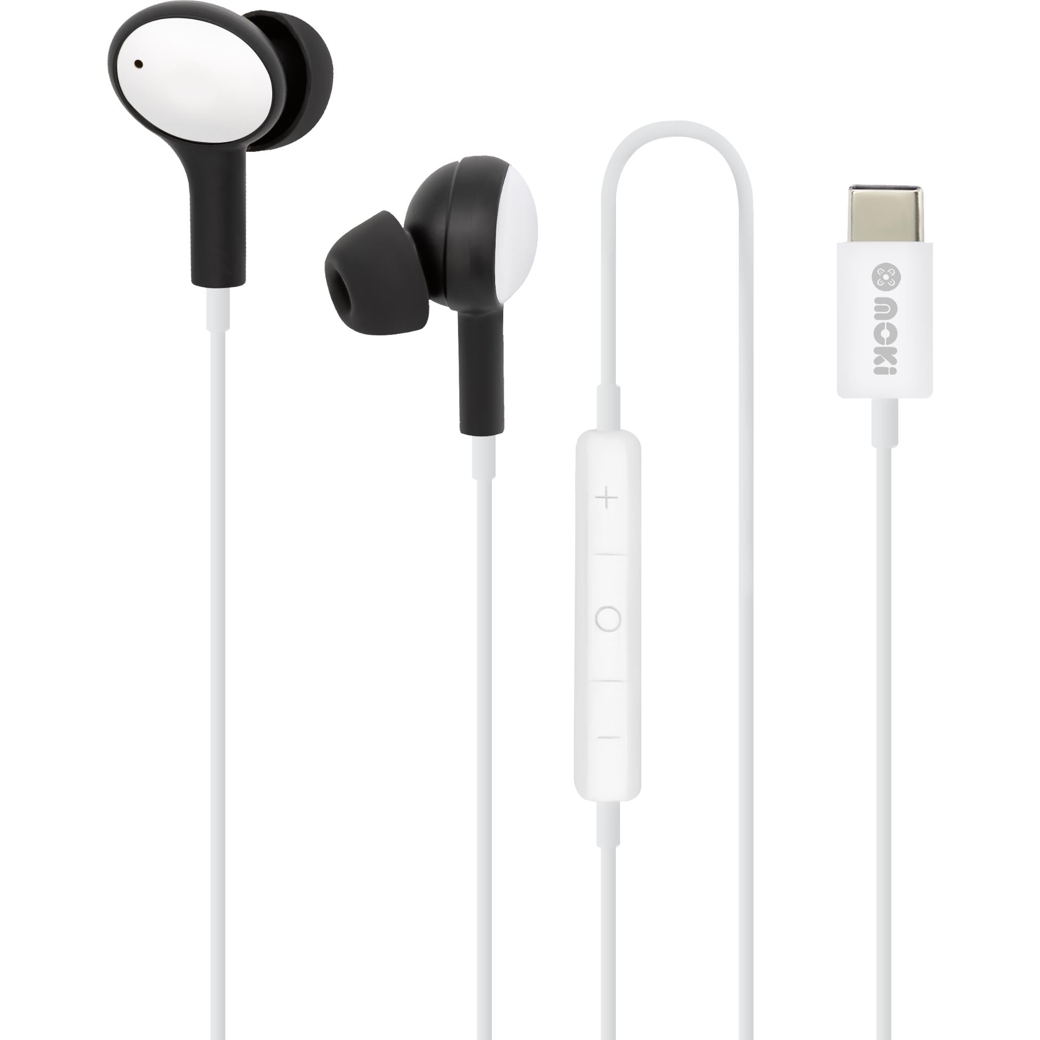 Moki Type-C Connect Wired In-ear Headphones (White)