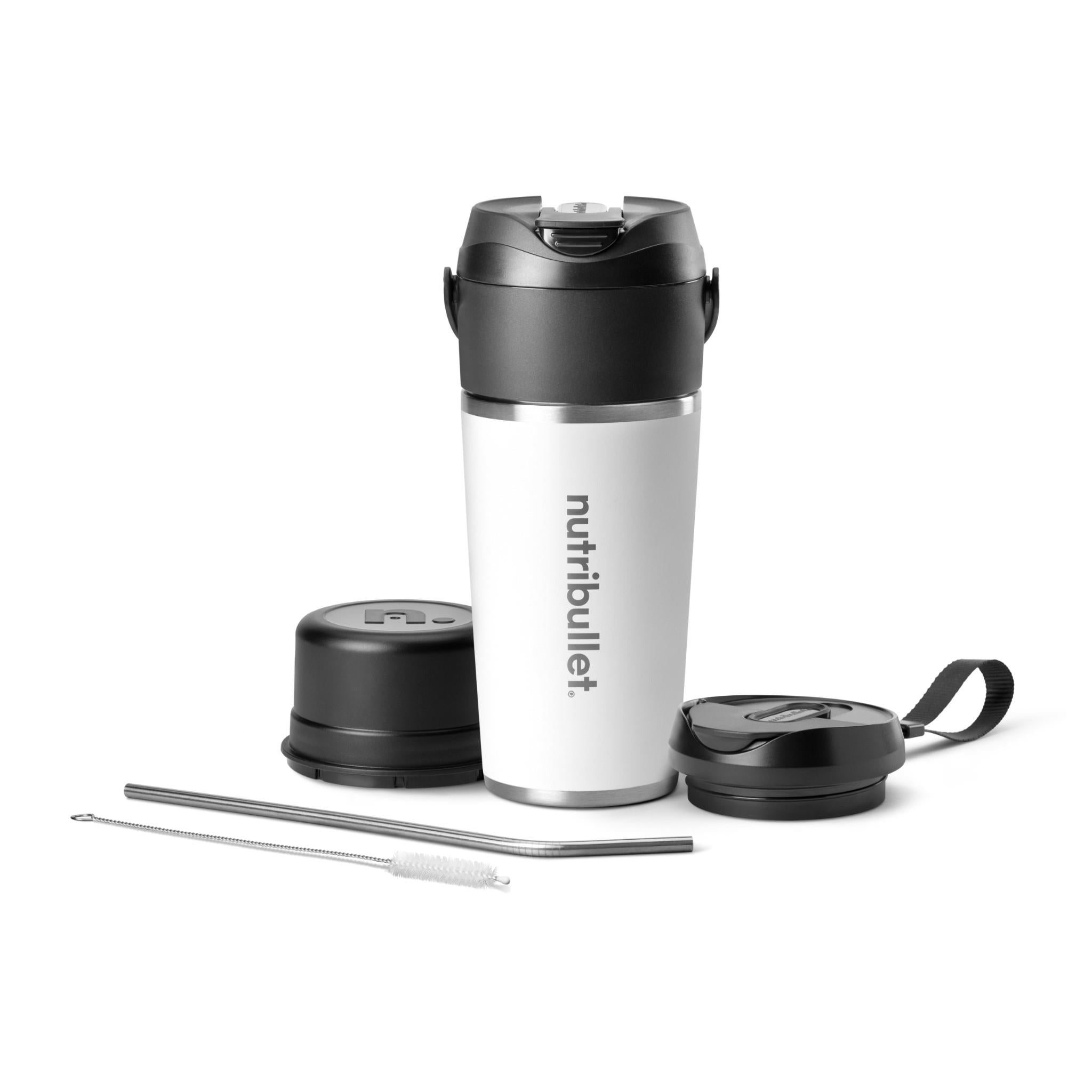 Nutribullet Flip Stainless Steel Portable Blender (White)