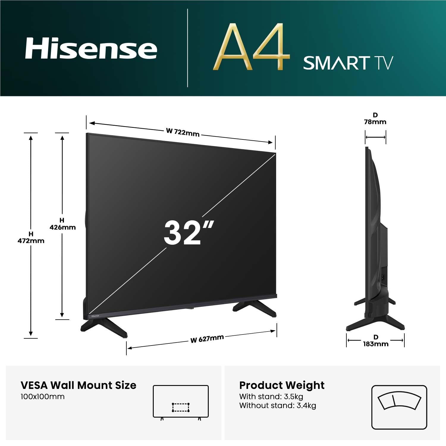 Hisense 32" A4QNZ HD Smart TV [2025]