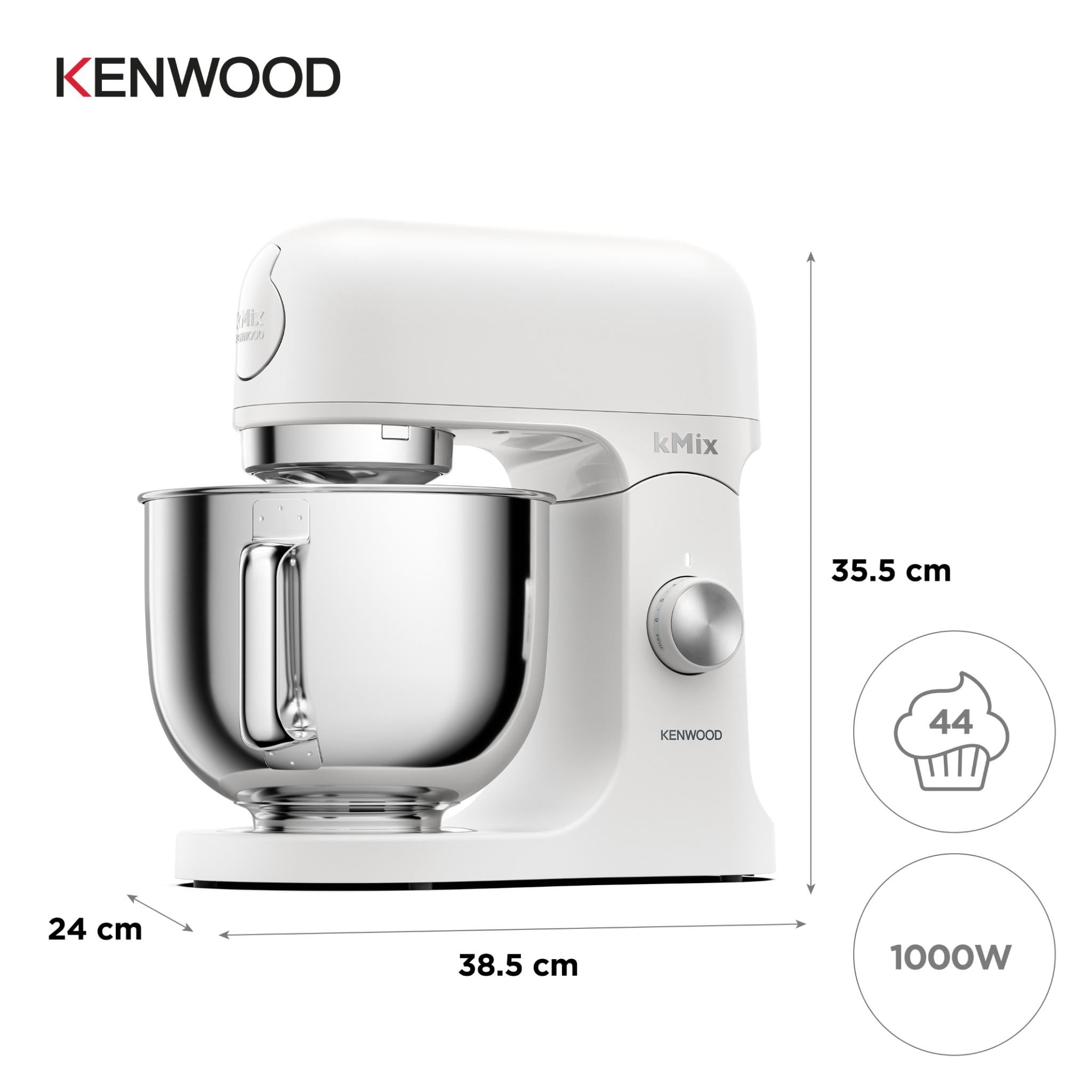 Kenwood KMX751 kMix Stand Mixer (Sleek White)