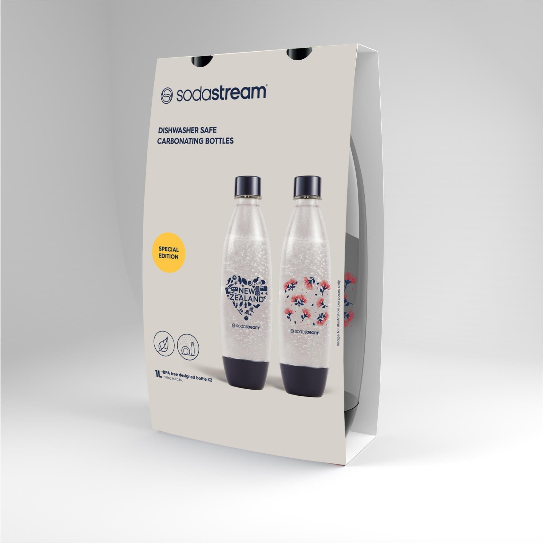 SodaStream 1L Fuse Bottle Twin Pack (Kiwiana Edition)