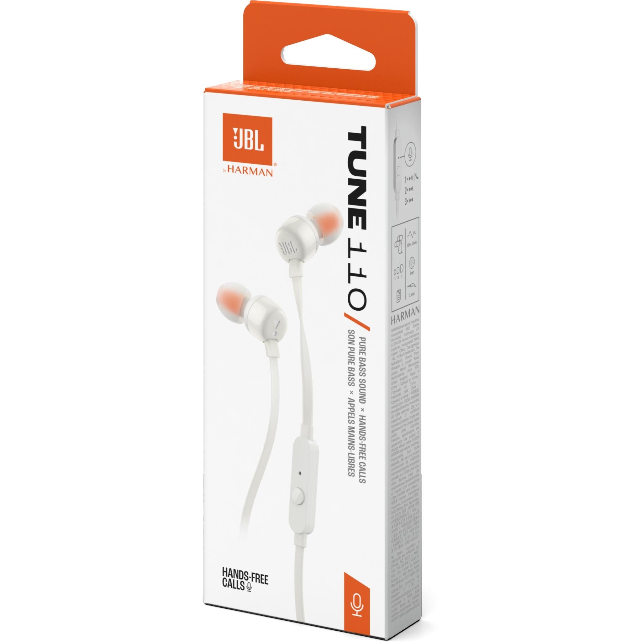 JBL Tune110 In-ear Headphones (White)
