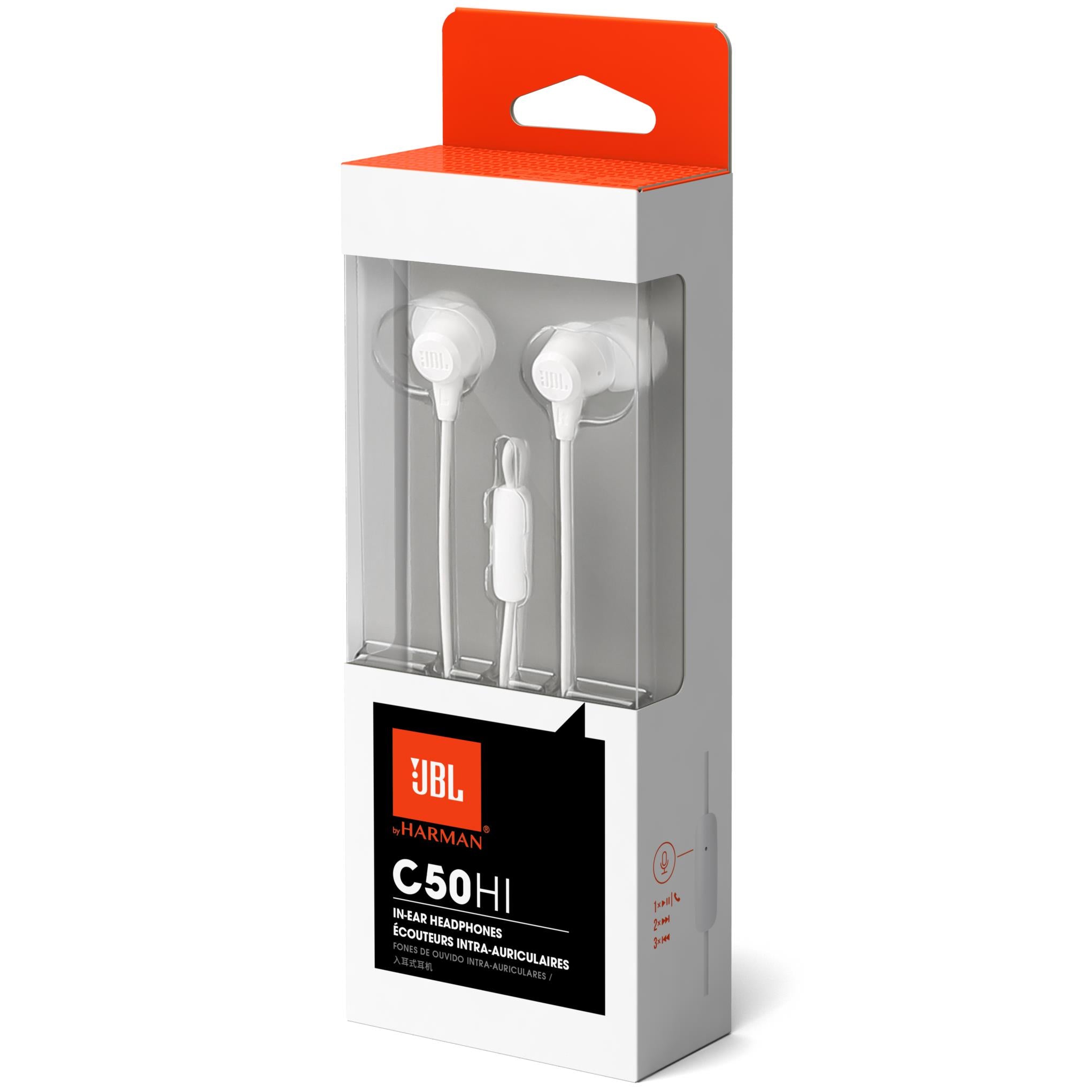 JBL C50HI In-ear Headphones (White)