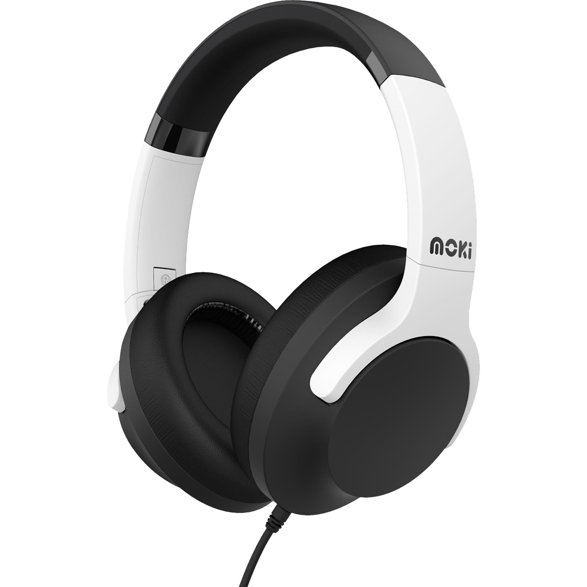 Moki Type-C Connect Headphones with Inline Mic & Control (Black/White)