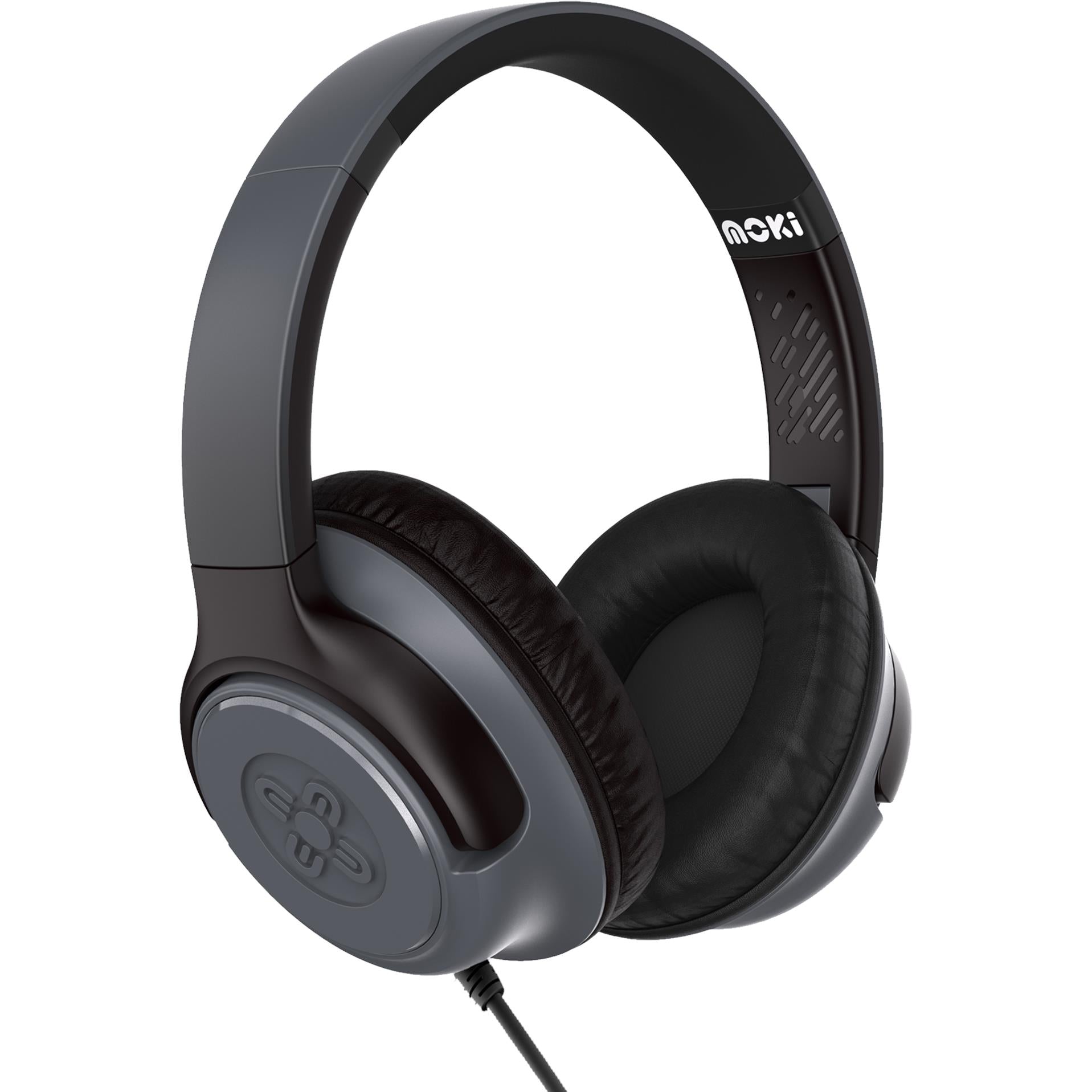 Moki Mixi Wired Kids Over-Ear Headphones (Grey/Black)