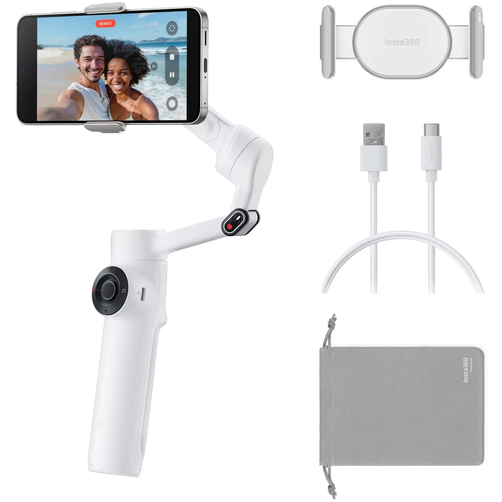 Insta360 Flow 2 Gimbal Standard Bundle (Summit White)