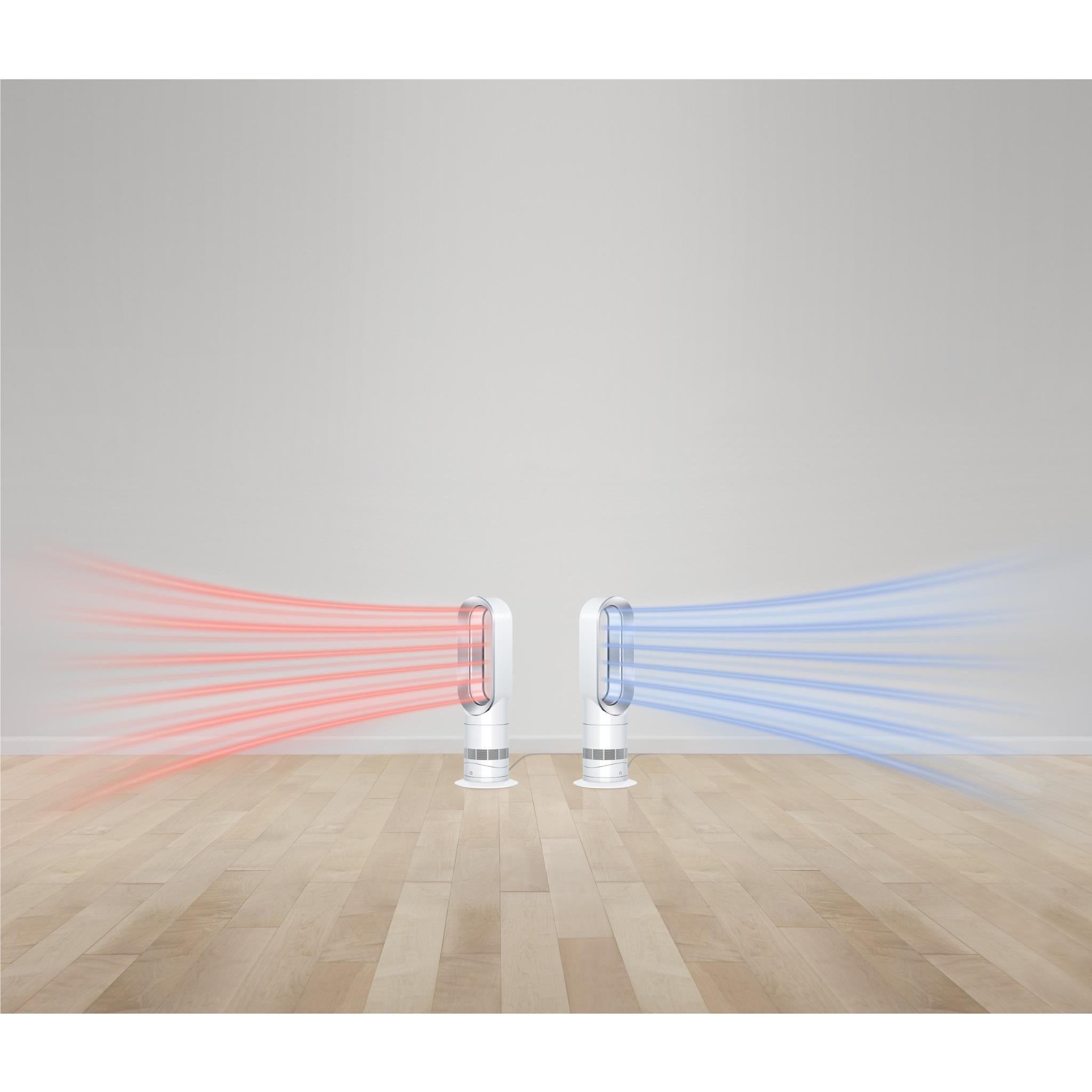 Dyson AM09 Hot+Cool Fan Heater (White/Silver)