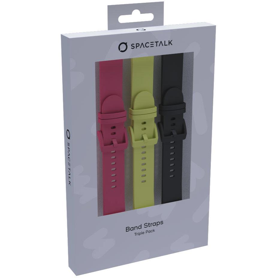 SPACETALK Adventurer 2 / Loop Band Strap [3 Pack] (Black/Lemon/Cherry)
