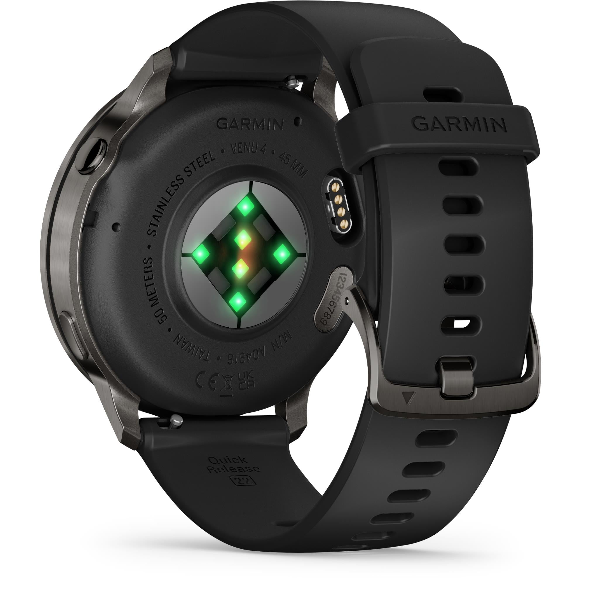 Garmin Venu 4 45mm Smartwatch (Slate with Black Band)