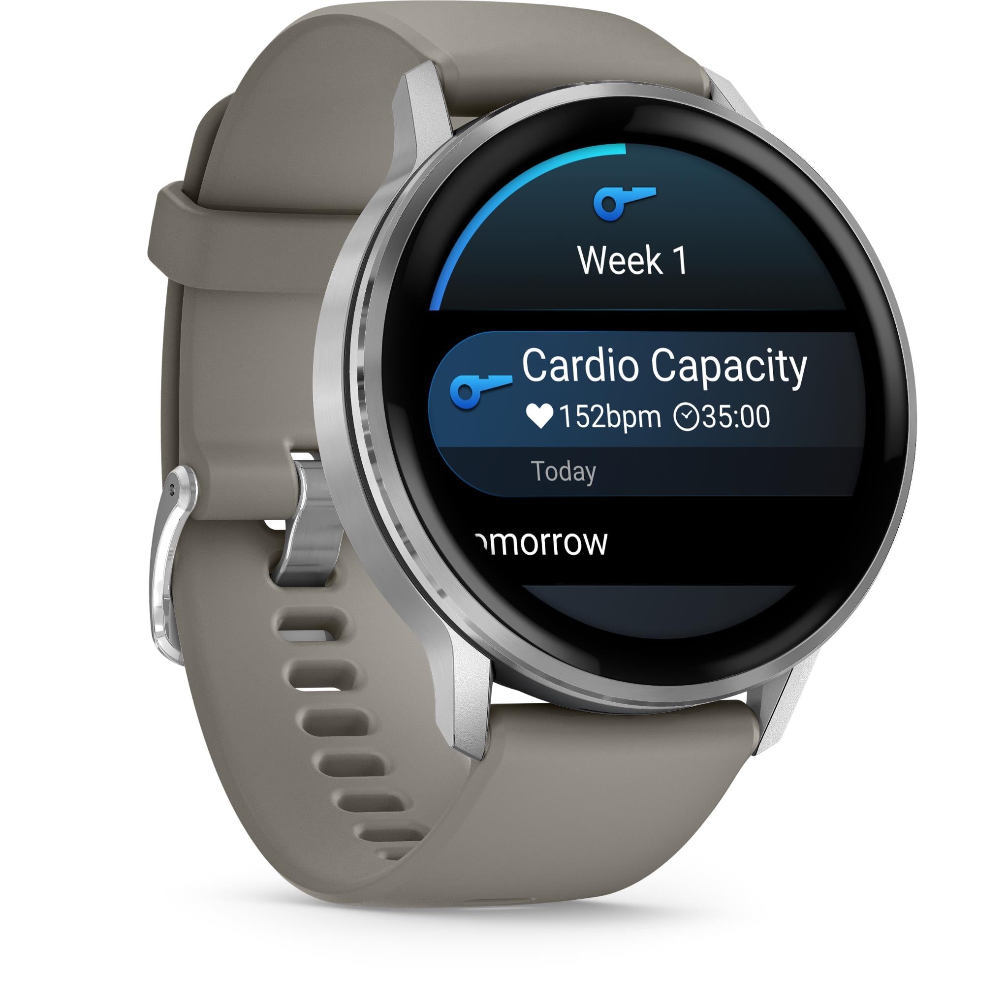 Garmin Venu 4 45mm Smartwatch (Silver with Grey Band)