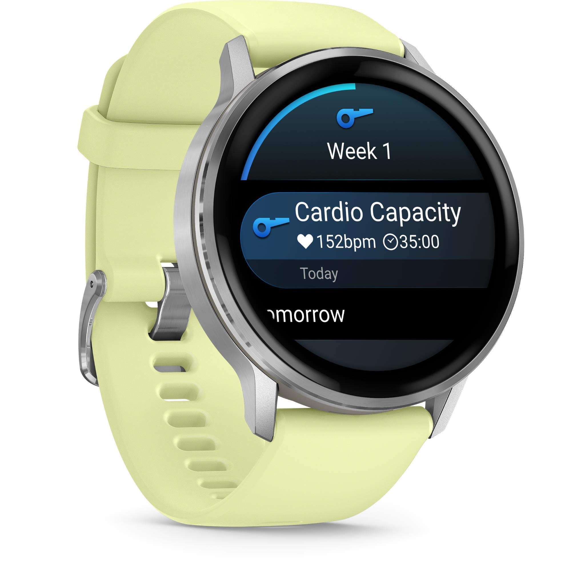 Garmin Venu 4 45mm Smartwatch (Silver with Citron Band)