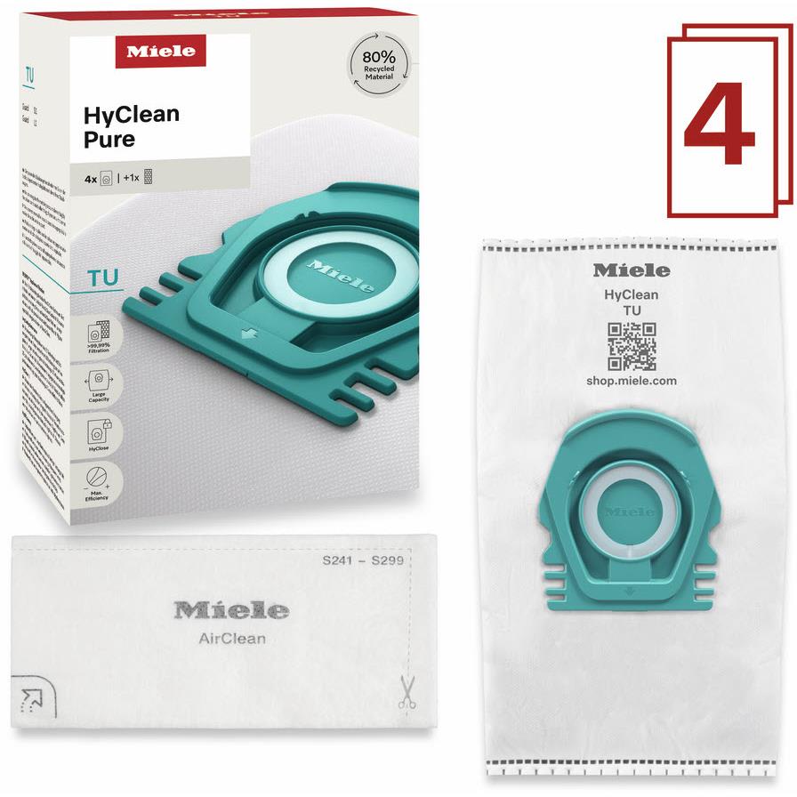 Miele HyClean Pure TU for Guard Dust Bags for S1 & L1 Models Terra Red