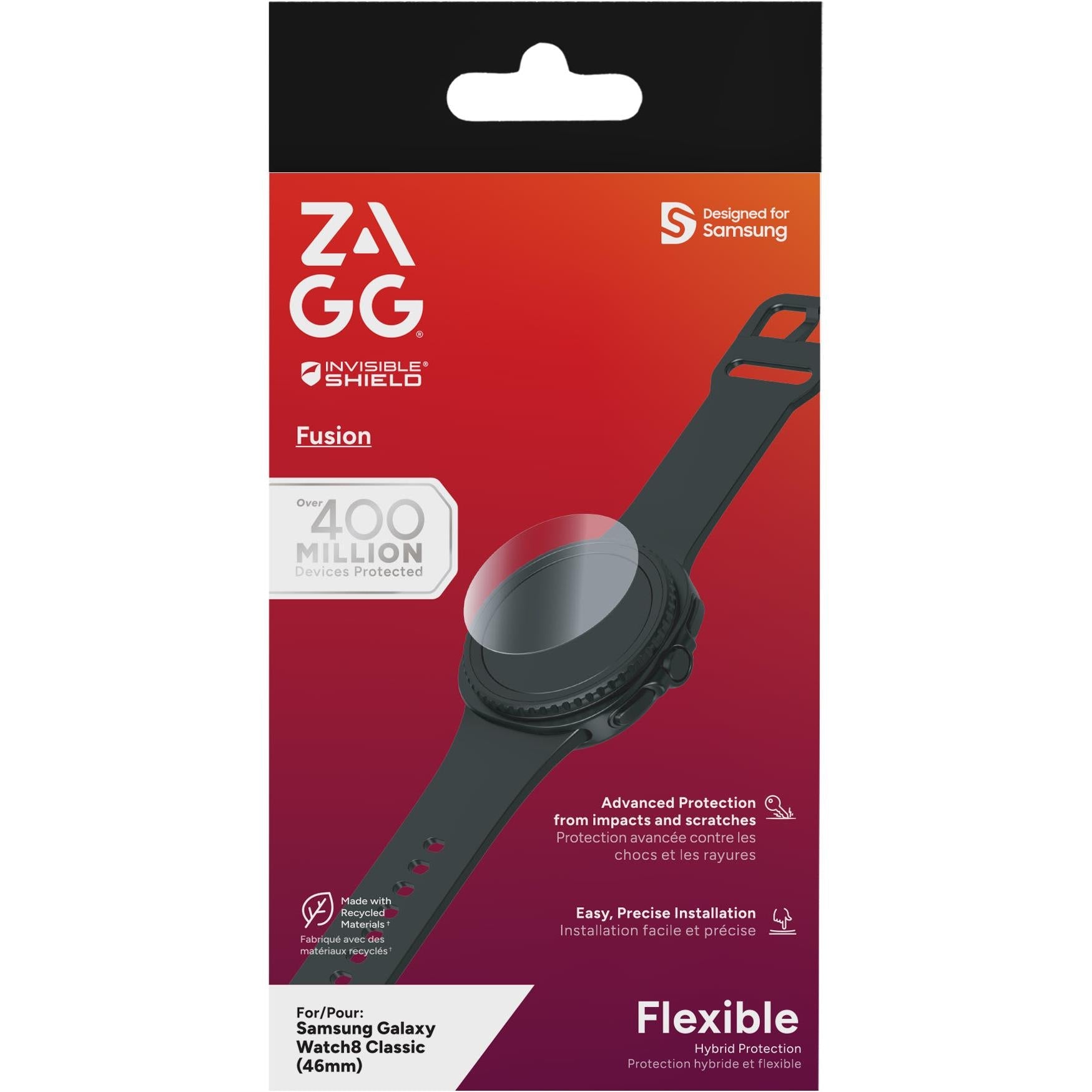 ZAGG InvisibleShield Fusion Screen Protector for Samsung Galaxy Watch8 Classic (46mm)