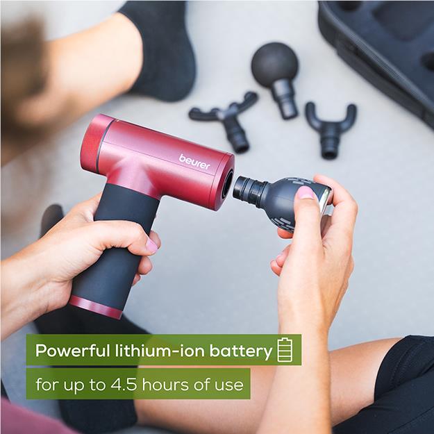 Beurer MG195 Hot & Cold Deep Tissue Massage Gun (Ripe Cherry Limited Edition)