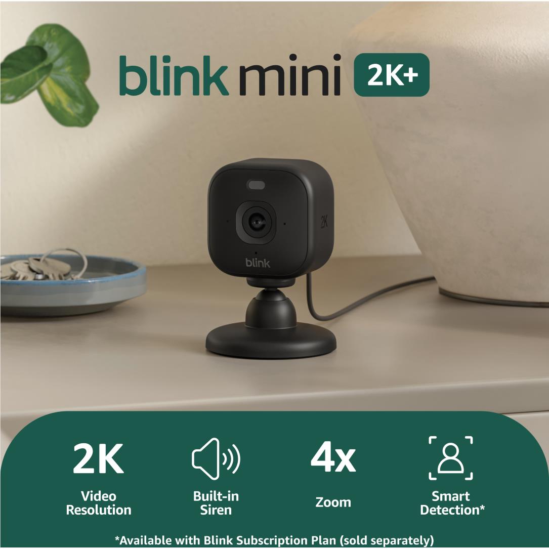 Blink Mini 2K+ Security Camera (Black)
