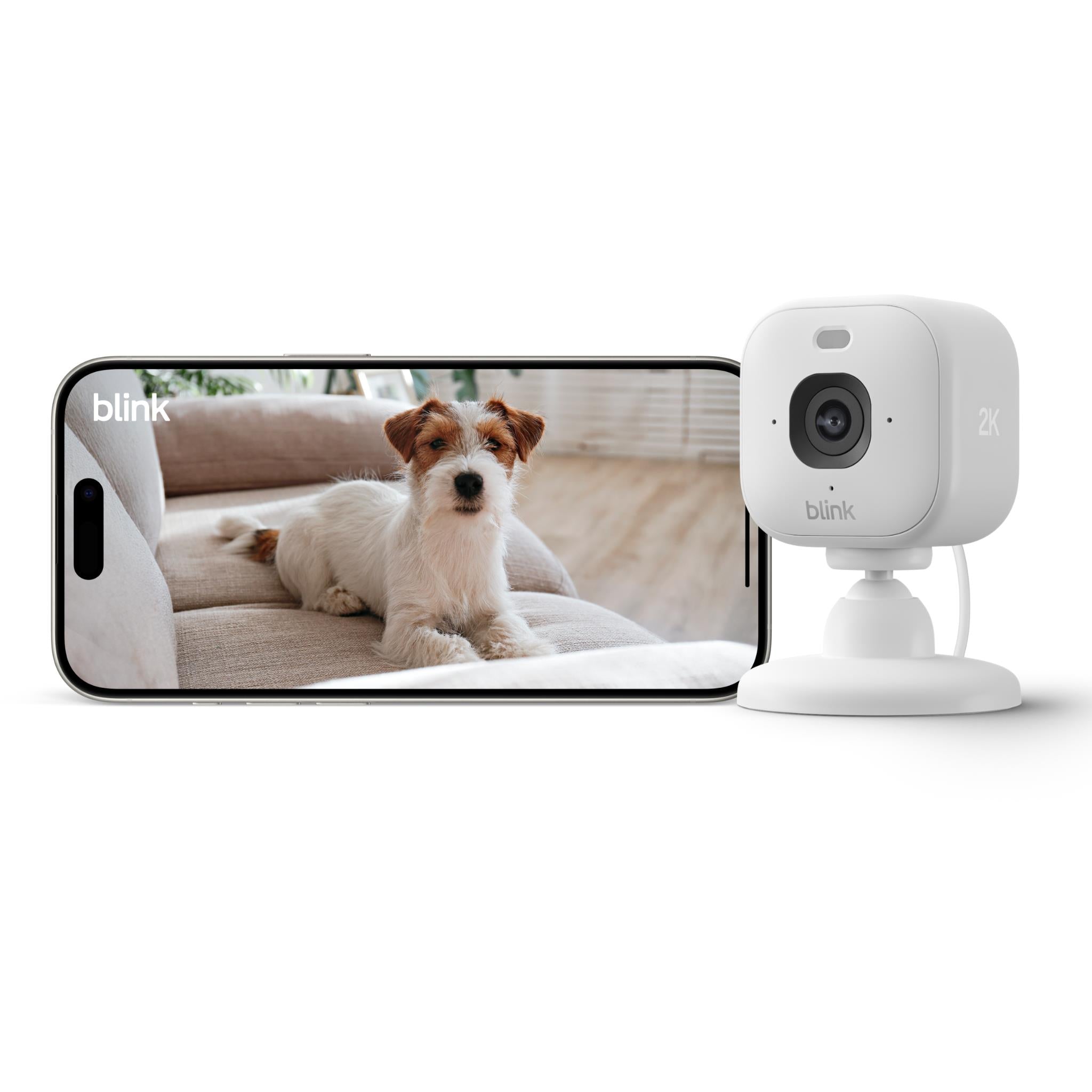Blink Mini 2K+ Security Camera (White) [2 Pack]