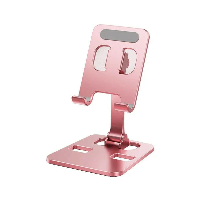 Universal Aluminum Alloy Foldable Desk Phone and Tablet Holder Stand Pink