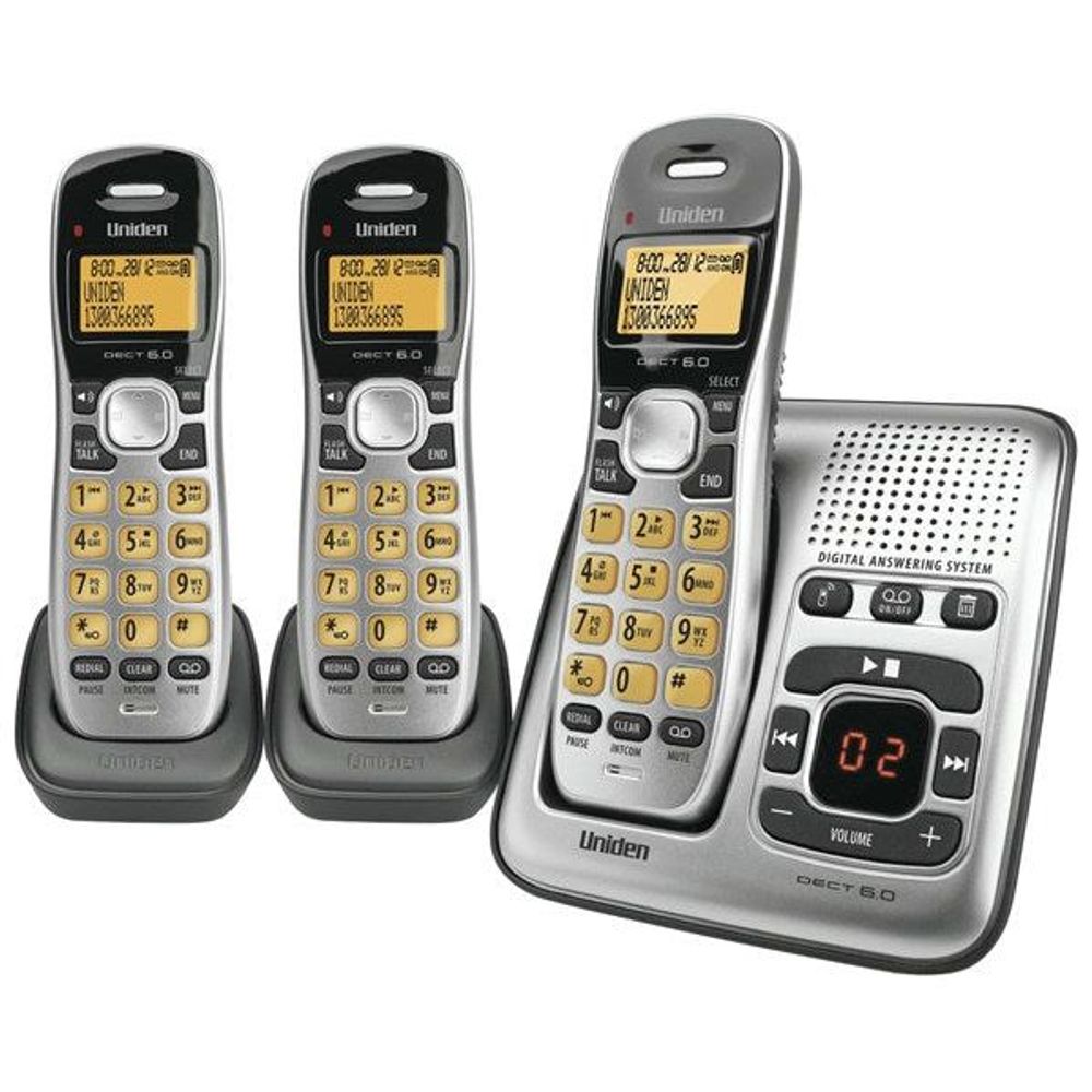 YT9039 - Uniden 3 Handset Cordless Telephone with Answering Machine