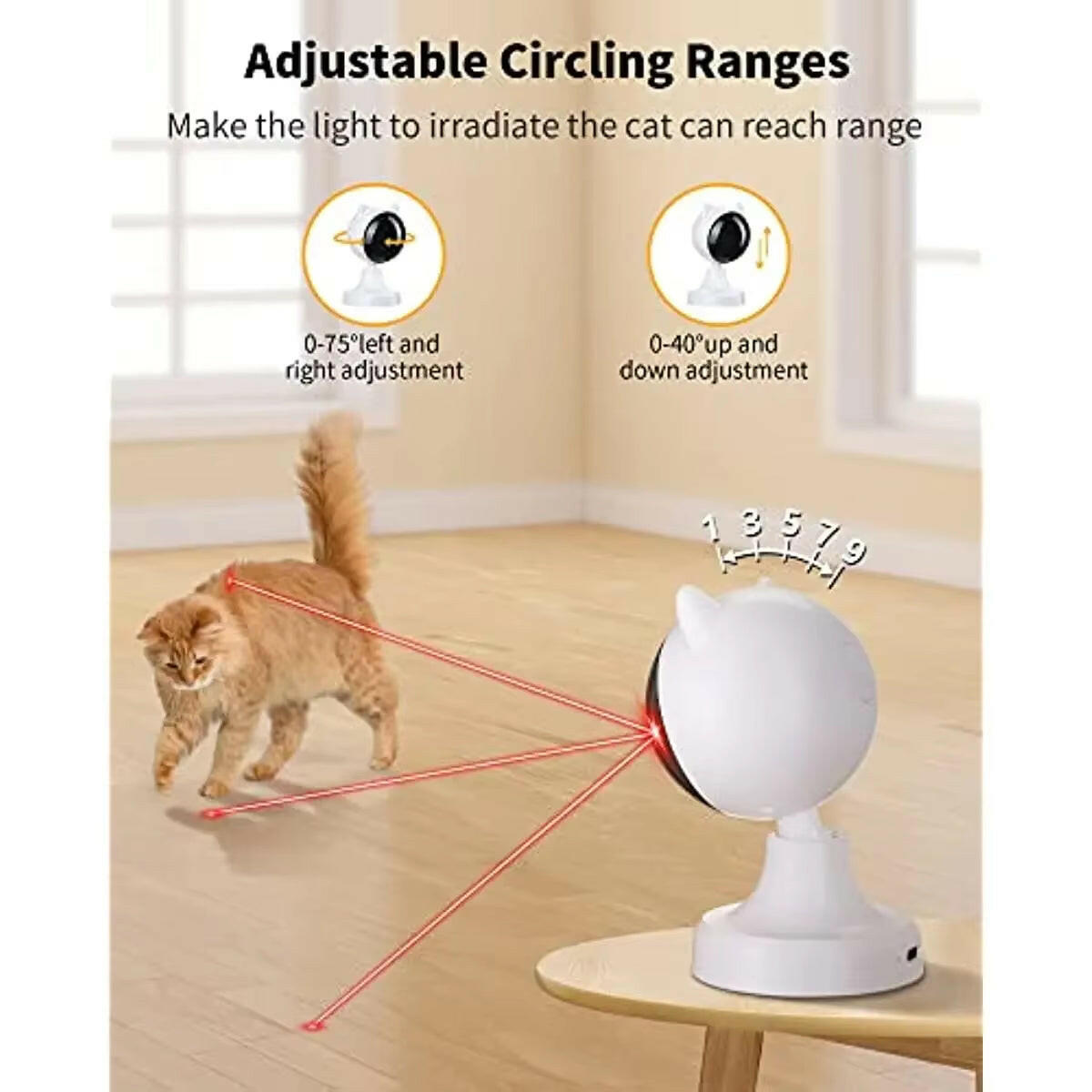 Automatic Laser Interactive Cat Toy - USB Rechargeable Multifunctional Toy for Indoor Cats and Kittens