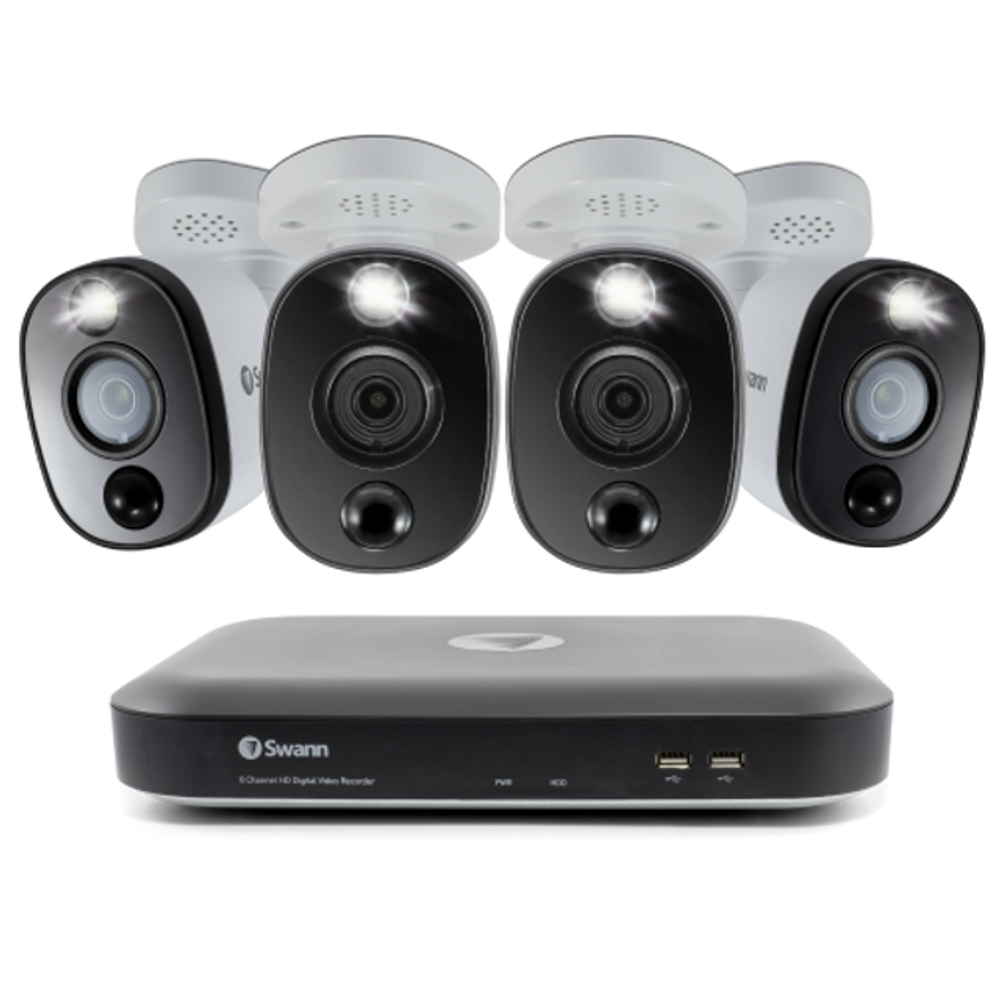 Swann DVR4-5580 4K/1TB/ 4 x PRO-4KWLB SWL + Siren Cameras