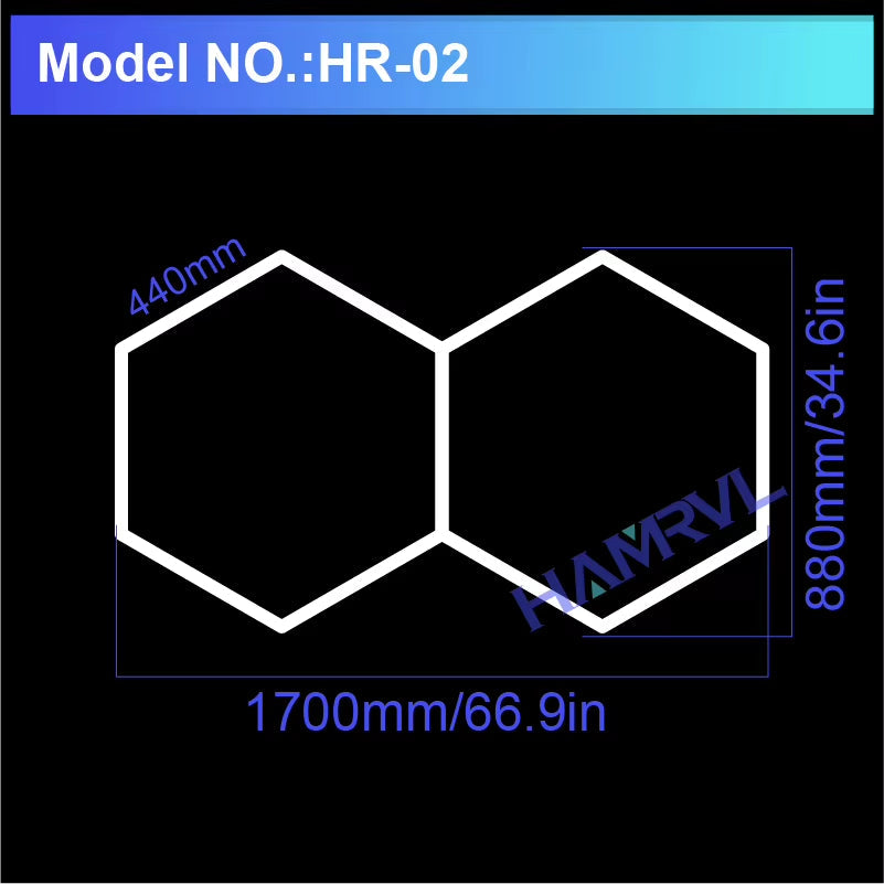 Hexagon LED Ceiling Lighting 110-240V Hr-02 110-240V No