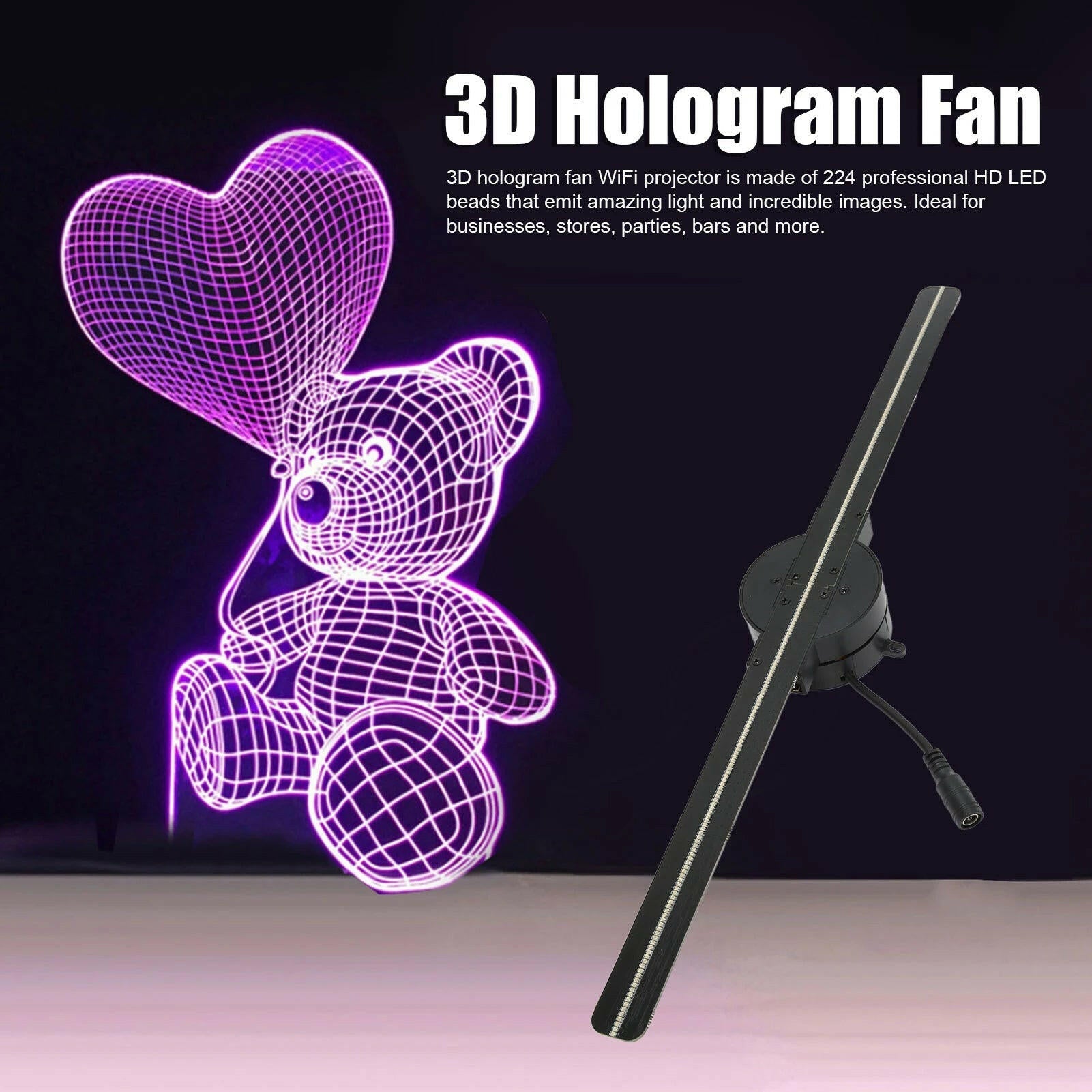 16.5-Inch 3D Hologram Fan Projector