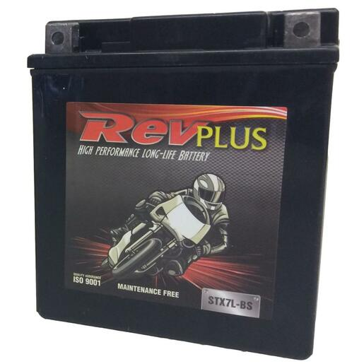 STX7A-BS - RevPlus Motorbike Battery 12V 6Ah