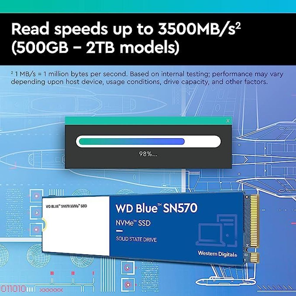 WD Blue 1TB SN570 M.2 NVMe SSD