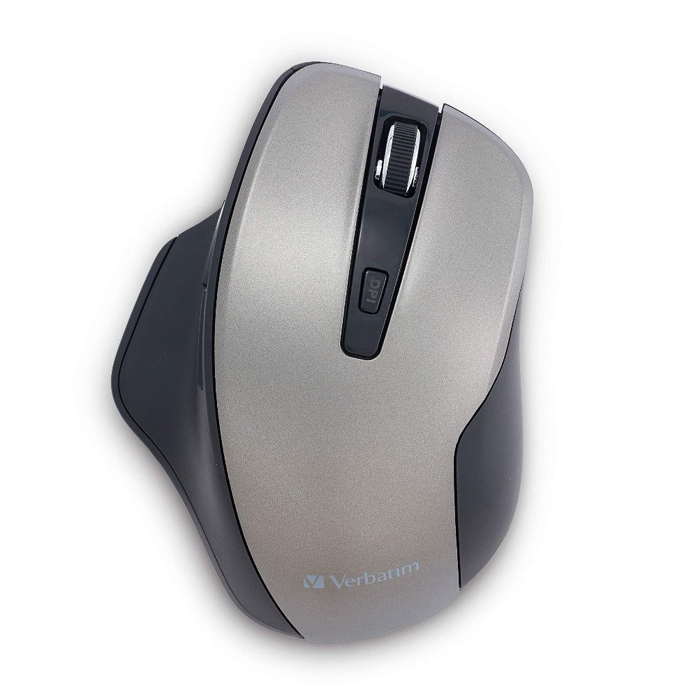 Verbatim Silent Ergonomic Wireless LED Mouse - Graphite