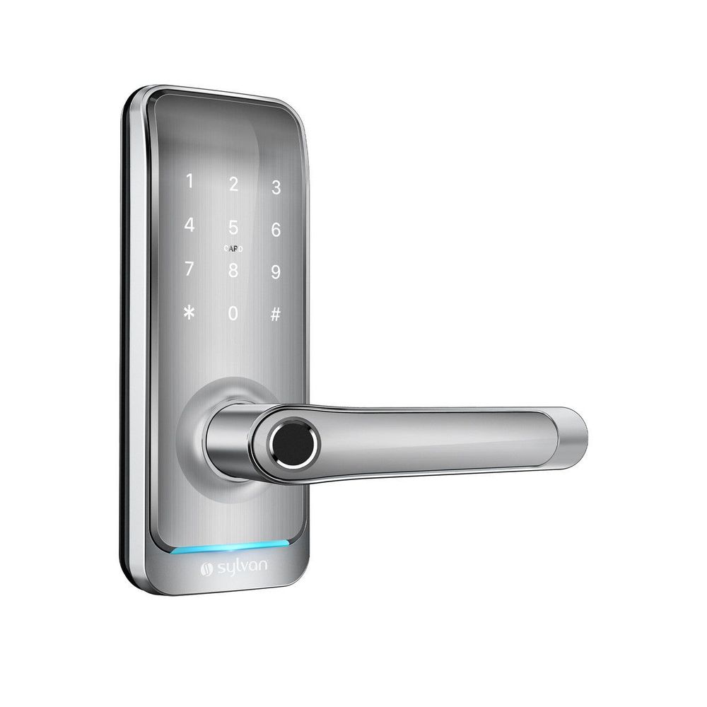 Sylvan Smart Entry Lever Handle SL40E - Black or Satin Nickel Sylvan Smart Entry Lever Handle - Satin Nickel