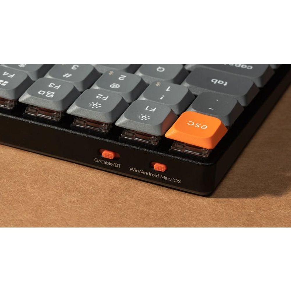 KEYC-K1M-B3 - Keychron K1M-B3 80% Brown Switch RGB Black QMK/VIA Low Profile Gateron Wireless Mechanical Keyboard