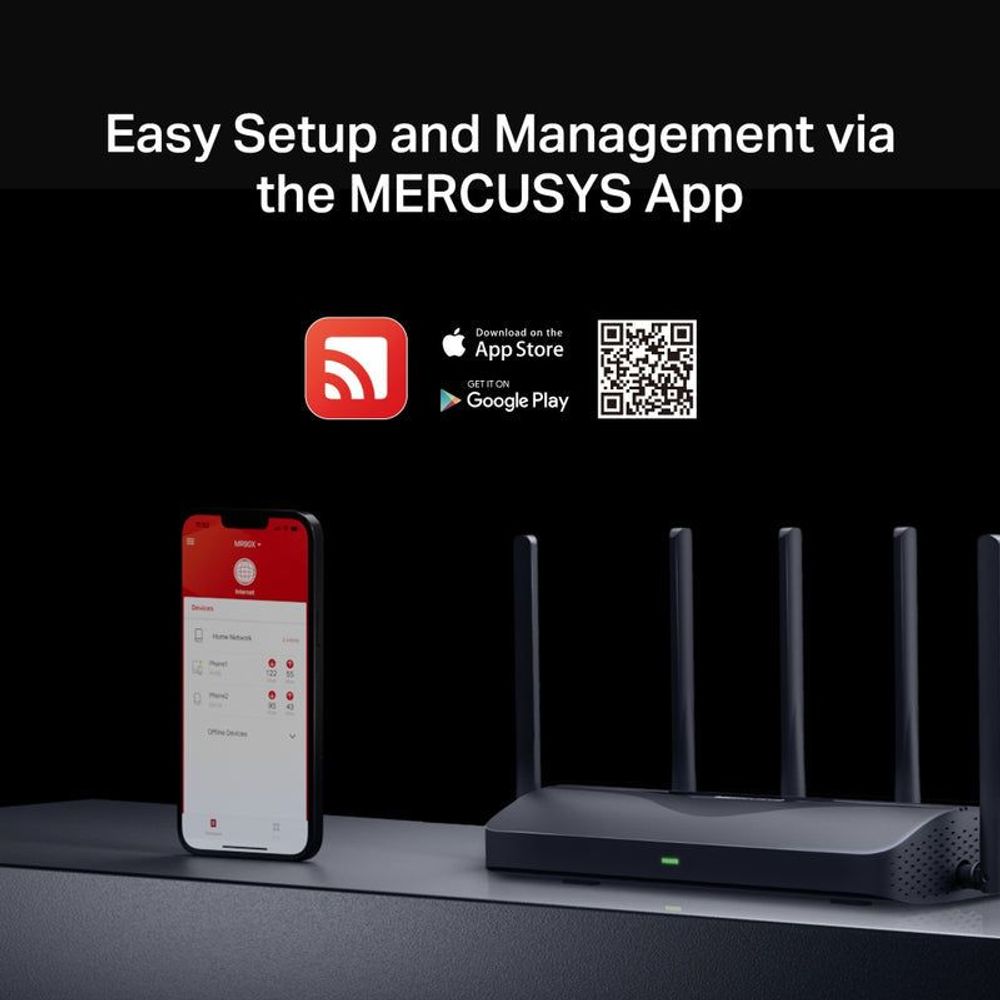 MER-MR47BE - Mercusys MR47BE, BE9300 Tri-Band Wi-Fi 7 Router