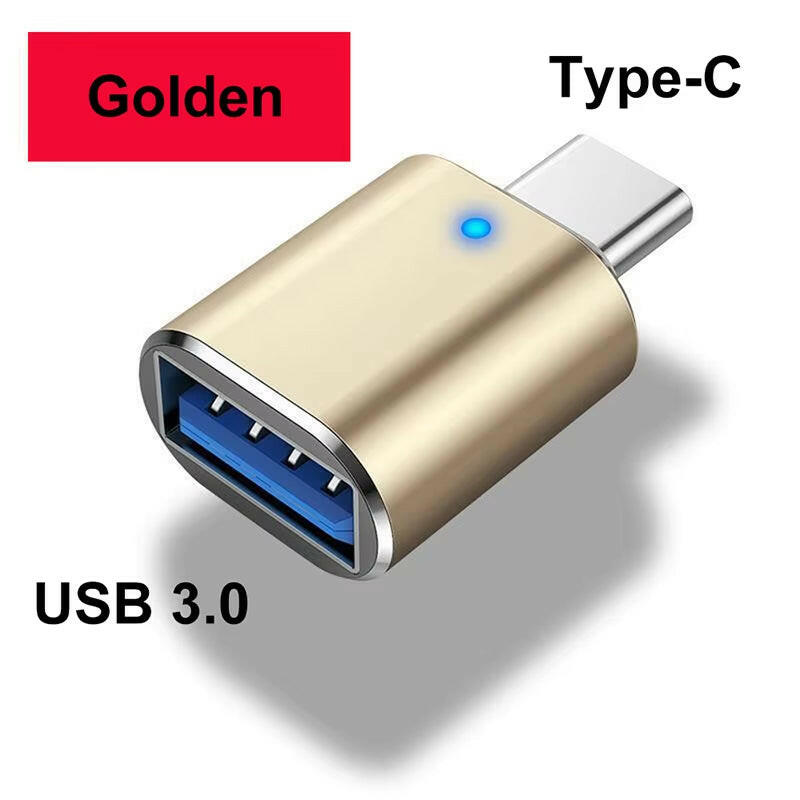 LED USB 3.0 to Type-C Adapter - OTG USB-C and USB-A to Micro USB Female Connector for Samsung, Xiaomi, and POCO Devices Usb 3.0 To Type-C (865)